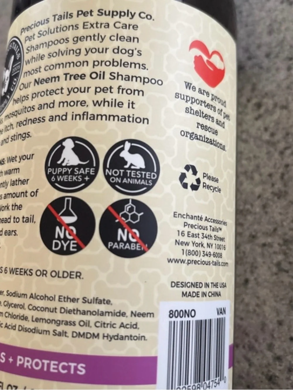 Precious Tails Pet Shampoo